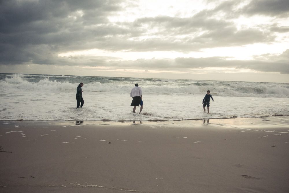 Lacanau, abends am Strand, 