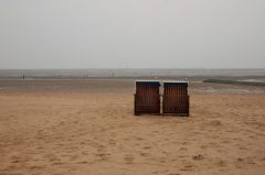 Verregneter Sommer, Strandkorb schlechtes Wetter