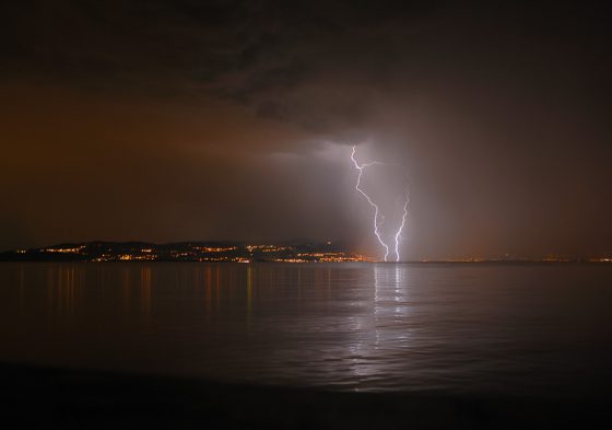 vor dem Donner, Blitzfoto