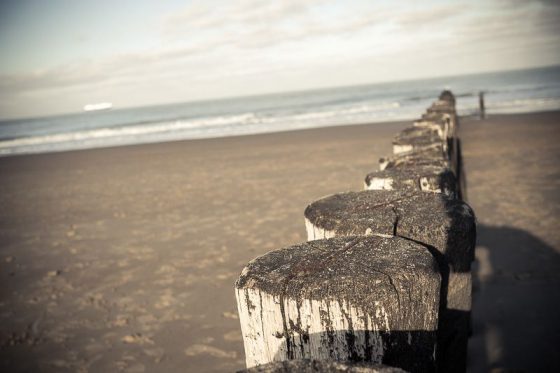 Cadzand, Holland. Im Winter am Strand