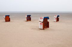 Strandkörbe in Cuxhaven, Nebensaison