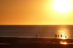 Sonnenuntergang am Strand, Cuxhaven